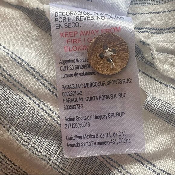 Roxy Smocked Black/White Striped Sleeveless Dress Size Small - Picture 4 of 15